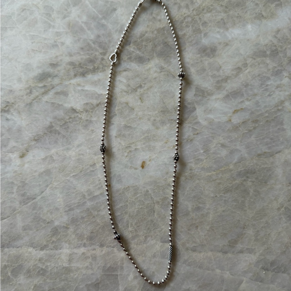 LAGOS Silver Station Bead Necklace